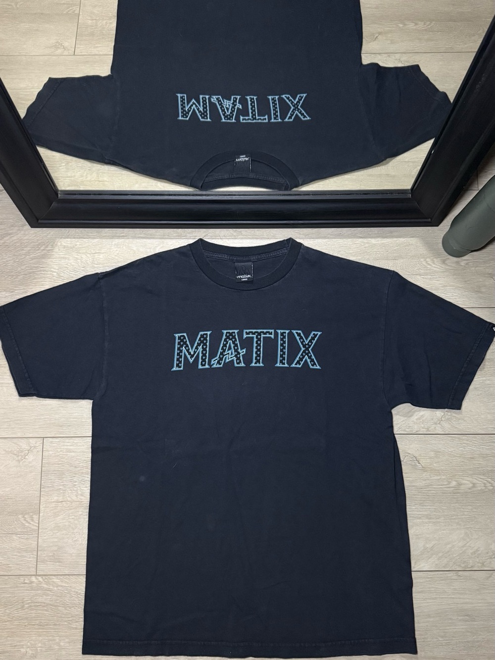 Y2K 2000s Matix Spellout With Logo Inside Shirt